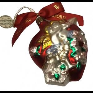 🔮🌲Waterford Cupid’s Heart Holiday Heirlooms Handmade Christmas Glass Valentine